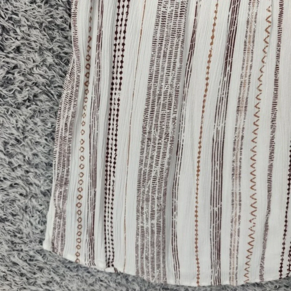 Savanna Jane Embroidered Tunic Top Multi Color Stripe Cottage Fairy Women Medium - Picture 12 of 15
